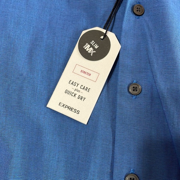 Blue 1MX Slim Button Down - Picture 3 of 5